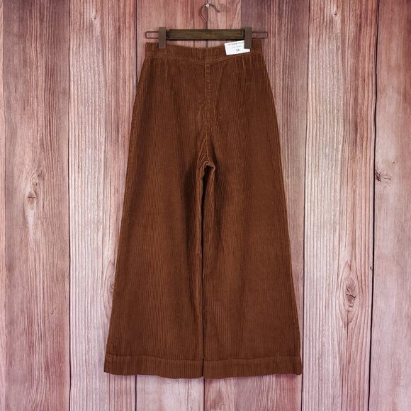 NWT Zara Womens Size 2 The Marine Culotte in Sweet Corduoiry Wide Leg Pants - Picture 2 of 15